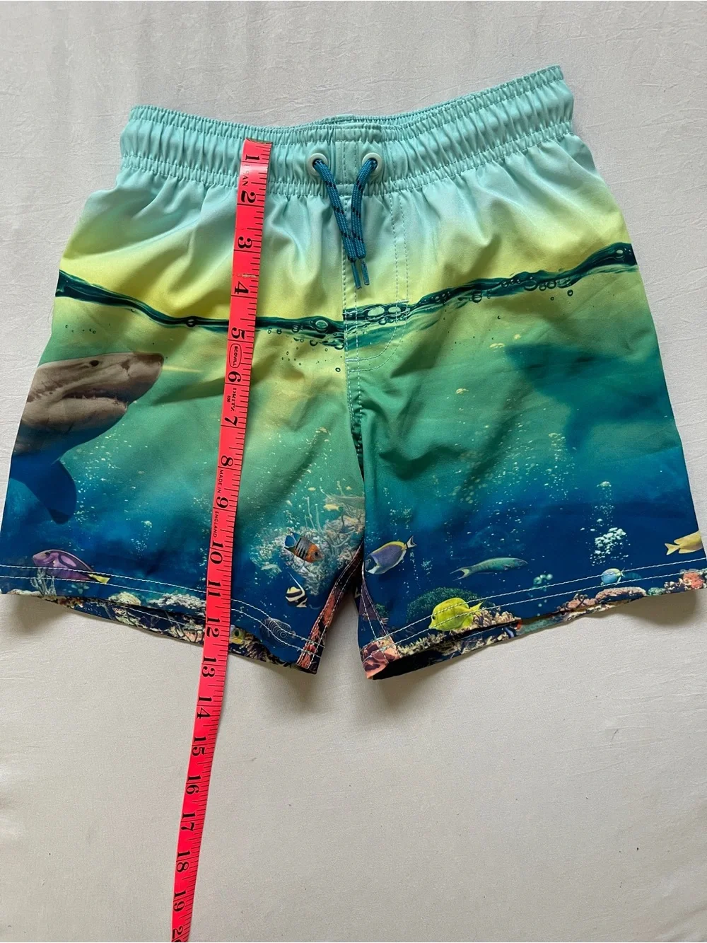Kids Matching Set Ocean Themed Swimming Shirt & Shorts | Boys Small (6/7)